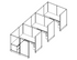 Systems In-Stock Cubicles (Herman Miller AO2 Style) - 6'x6' Triple Workstation