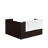 Reception L Desk with Reversible Transaction Top Organizer