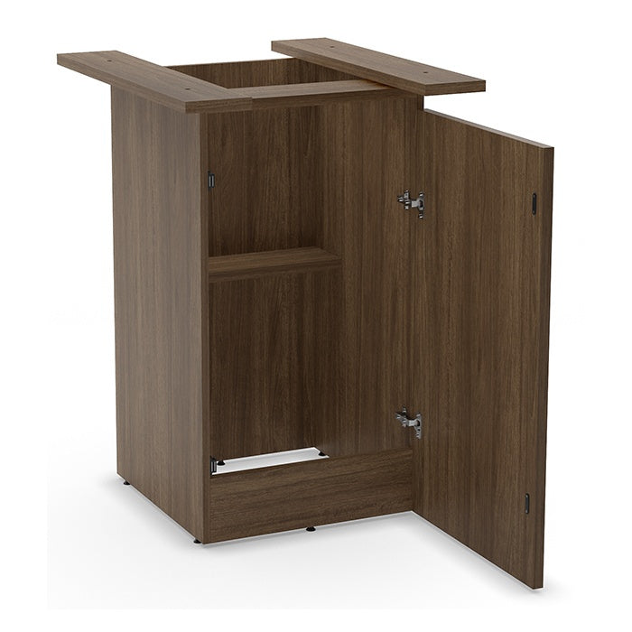 Cafe Height Square Top Cube Base Conference Table
