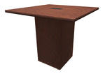 Cafe Height Square Top Cube Base Conference Table