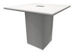 Cafe Height Square Top Cube Base Conference Table