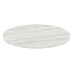 Round Coffee Table with Silver VA Metal Leg Base