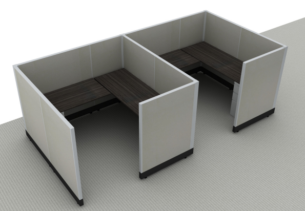 Systems In-Stock Cubicles (Herman Miller AO2 Style) - 6'x6' Double Workstation