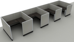 Systems In-Stock Cubicles (Herman Miller AO2 Style) - 6'x6' Four-Station Run