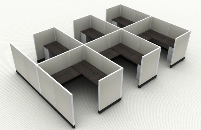 Systems In-Stock Cubicles (Herman Miller AO2 Style) - 6'x6' Six-Pack