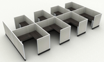 Systems In-Stock Cubicles (Herman Miller AO2 Style) - 6'x6' Eight-Pack