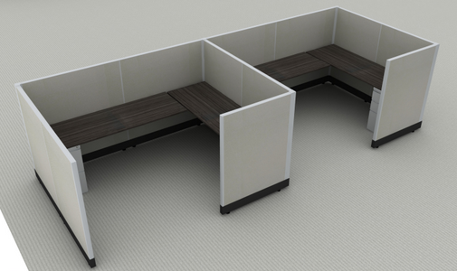Systems In-Stock Cubicles (Herman Miller AO2 Style) - 6'x8' Double Workstation