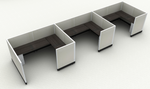 Systems In-Stock Cubicles (Herman Miller AO2 Style) - 6'x8' Triple Workstation