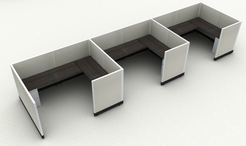 Systems In-Stock Cubicles (Herman Miller AO2 Style) - 6'x8' Triple Workstation