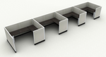 Systems In-Stock Cubicles (Herman Miller AO2 Style) - 6'x8' Four-Station Run