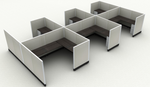 Systems In-Stock Cubicles (Herman Miller AO2 Style) - 6'x8' Six-Pack