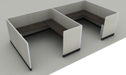 Systems In-Stock Cubicles (Herman Miller AO2 Style) - 8'x8' Double Workstation