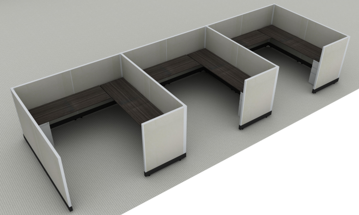 Systems In-Stock Cubicles (Herman Miller AO2 Style) - 8'x8' Triple Workstation