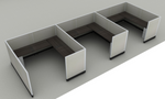 Systems In-Stock Cubicles (Herman Miller AO2 Style) - 8'x8' Triple Workstation