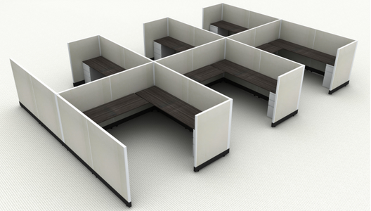 Systems In-Stock Cubicles (Herman Miller AO2 Style) - 8'x8' Six-Pack