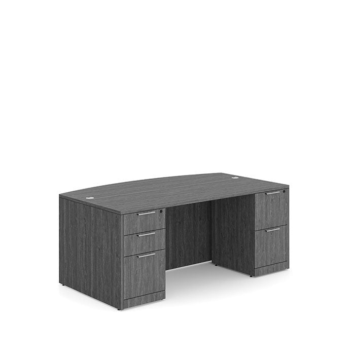 Classic Series Laminate Bow Front Desk Shell