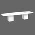 Boat-Shaped Cube Base Conference Table