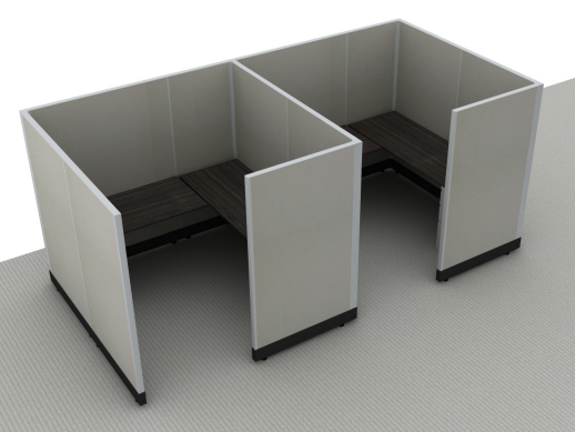 Systems In-Stock Cubicles (Herman Miller AO2 Style) - 6'x6' Double Workstation