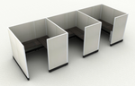 Systems In-Stock Cubicles (Herman Miller AO2 Style) - 6'x6' Triple Workstation