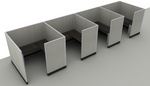 Systems In-Stock Cubicles (Herman Miller AO2 Style) - 6'x6' Four-Station Run