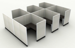 Systems In-Stock Cubicles (Herman Miller AO2 Style) - 6'x6' Six-Pack
