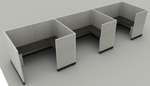 Systems In-Stock Cubicles (Herman Miller AO2 Style) - 6'x8' Triple Workstation