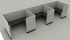 Systems In-Stock Cubicles (Herman Miller AO2 Style) - 6'x8' Triple Workstation