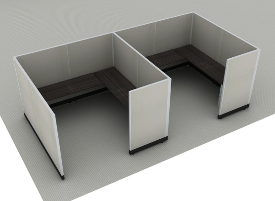 Systems In-Stock Cubicles (Herman Miller AO2 Style) - 8'x8' Double Workstation