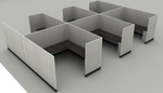 Systems In-Stock Cubicles (Herman Miller AO2 Style) - 8'x8' Six-Pack