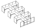 Systems In-Stock Cubicles (Herman Miller AO2 Style) - 6'x8' Six-Pack