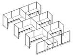 Systems In-Stock Cubicles (Herman Miller AO2 Style) - 8'x8' Six-Pack