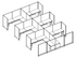 Systems In-Stock Cubicles (Herman Miller AO2 Style) - 8'x8' Six-Pack