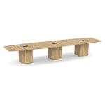 Boat-Shaped Cube Base Conference Table