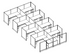 Systems In-Stock Cubicles (Herman Miller AO2 Style) - 6'x6' Eight-Pack