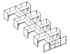 Systems In-Stock Cubicles (Herman Miller AO2 Style) - 6'x8' Eight-Pack