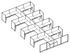 Systems In-Stock Cubicles (Herman Miller AO2 Style) - 8'x8' Eight-Pack