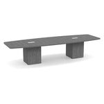 Boat Shaped Cube Base Conference Table