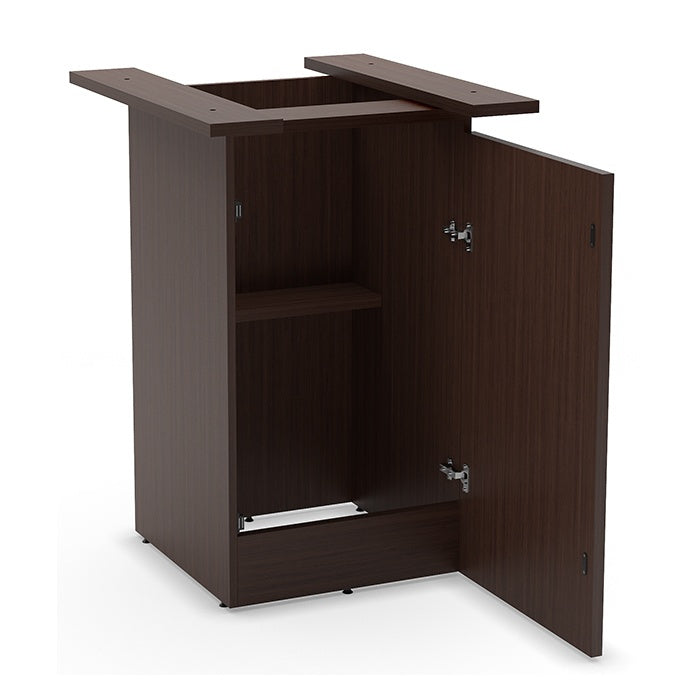 Cafe Height Square Top Cube Base Conference Table