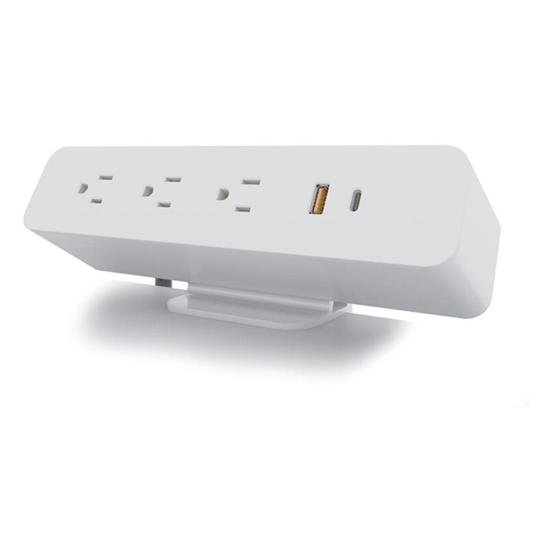 Desktop Power Mount with USB - White