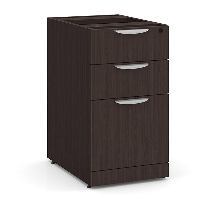 Deluxe Pedestal Box-Box-File with Open Shelving