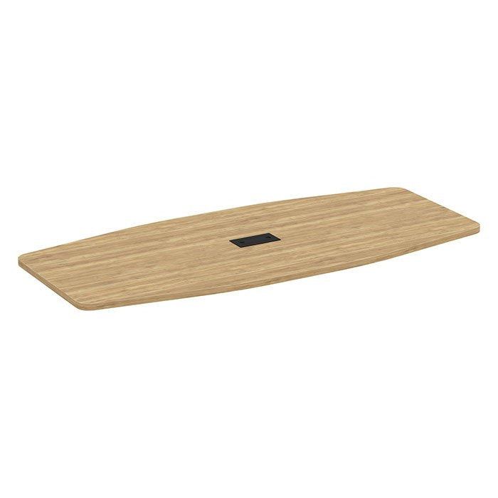 Madison Series Boat-Shaped Conference Table - Wood Legs