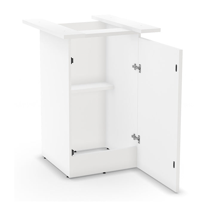 Cafe Height Square Top Cube Base Conference Table