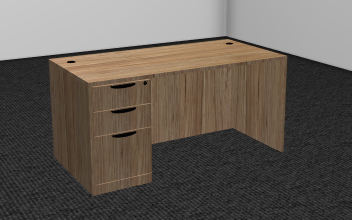 Classic Series Straight Desk with Box/Box/File