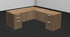 Aspen Classic Series Corner Desk with Two Files