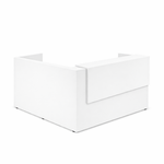 Reception L Desk with Reversible Transaction Top Organizer