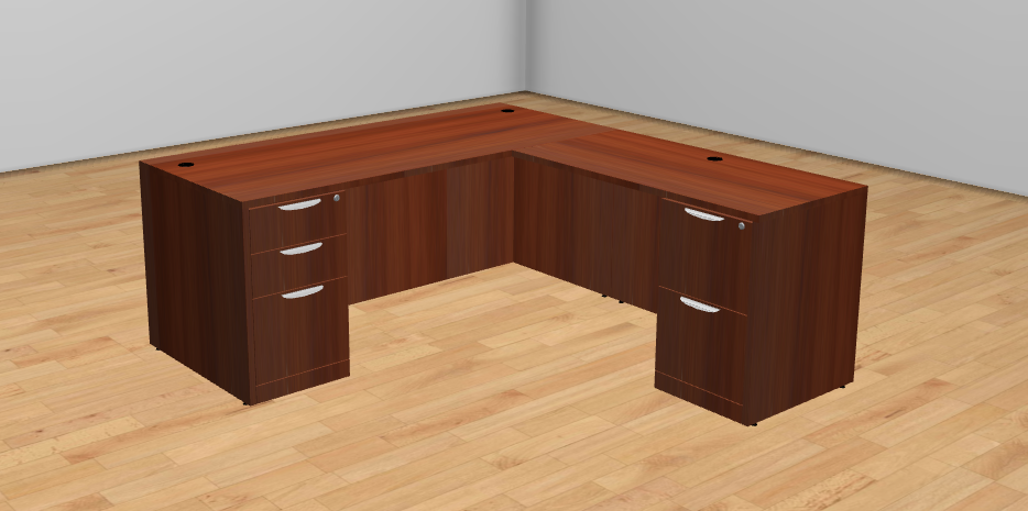 Classic Series Corner Desk with Two Files