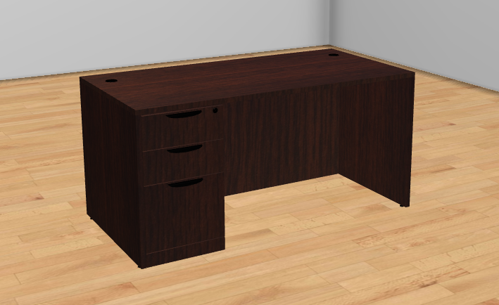 Classic Series Straight Desk with Box/Box/File