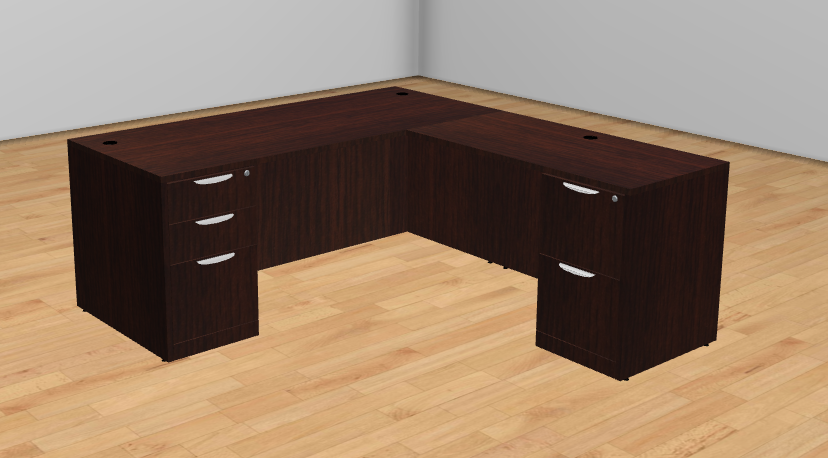 Classic Series Corner Desk with Two Files