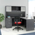 Classic Series L Desk with Overhead Hutch & File