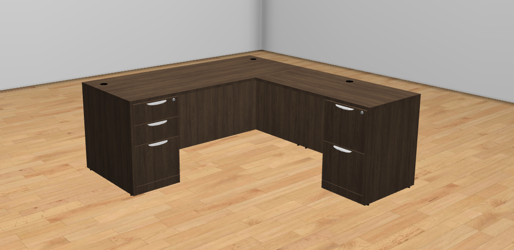 Classic Series Corner Desk with Two Files